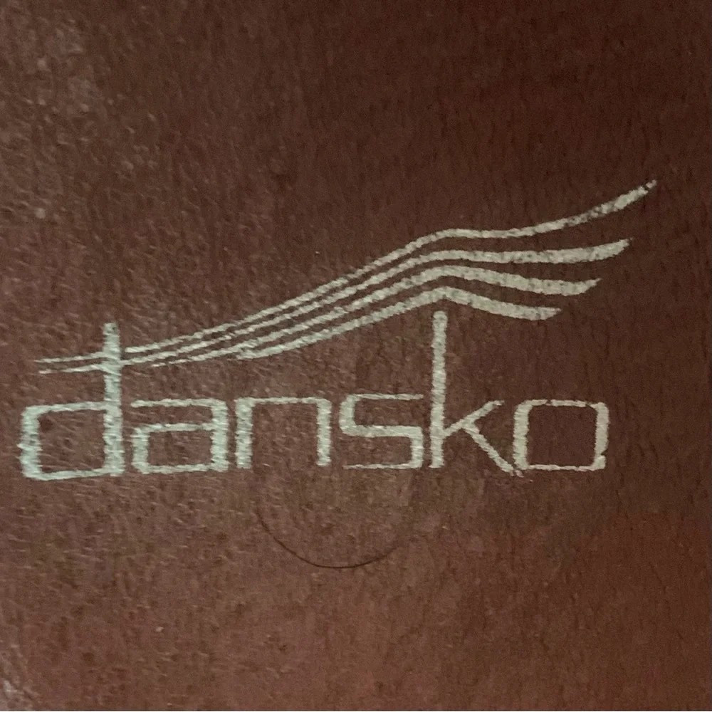 Dansko Black Leather Wedge Slip-On Pumps